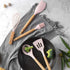 Silicone Cooking Utensil Set, 12 Pieces with Wooden Handles, Kitchen Spatula Sets with Holder Spoon Turner Tongs