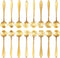ESRISE 16 Pcs Stainless Steel Cute Tea Spoons, Gold Coffee Spoon for Tea Party Decorations