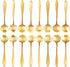 ESRISE 16 Pcs Stainless Steel Cute Tea Spoons, Gold Coffee Spoon for Tea Party Decorations