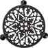 Fasmov Plant Caddy Cast Iron Plant Stand Plant Pallet Caddy Plant Pot with Heavy Duty Wheels Indoor Outdoor Planter