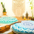 Bohemian Round Floor Cushion Cover for Yoga and Meditation - Handcrafted Organic Cotton Pouf