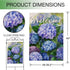 Welcome Spring Floral Flowers House Flag Double Sided, Hydrangea Decorative Garden Yard Outdoor Large Decor, Summer Farmhouse Burlap Home Outside Decoration 28 x 40