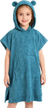 MissShorthair Towel Poncho for Kids, Hooded Beach Towel for Girl&Boy, Surf Poncho