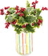 M2cbridge Pack of 6 Christmas Red Berries Artificial Holiday Floral Picks Ornaments