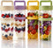 Loodkyoo 4 Pack Salad Cup with Dressing Container and Spoons - Portable Plastic