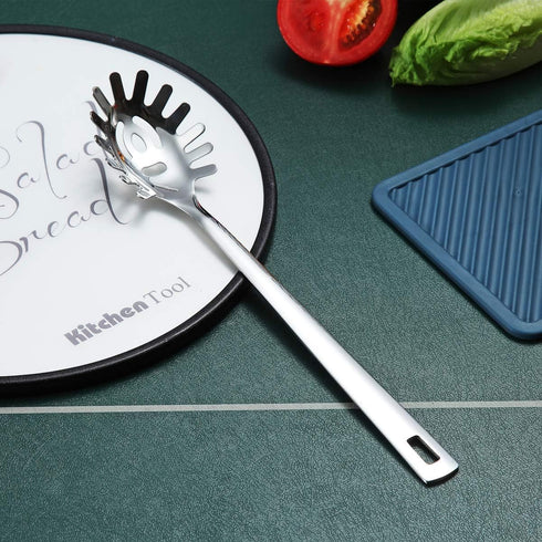 Berglander Spaghetti Spoon, Stainless Steel Pasta Server, Heat Resistant, Dishwasher Safe