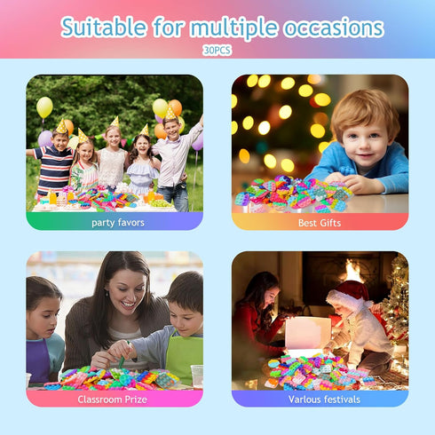 SINFOX 30PCS Party Favors for Kids,Bulk Fidget Toys, Birthday Party Toys, Small Classroom Prizes Box Fidgets Toys
