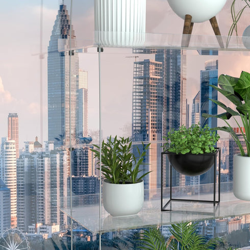 3-Tier) Jolitac Acrylic Window Boxes Plant Shelves for Windows, Acrylic Hanging Window Plant Shelves, Indoor Windows