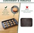 Nifty Cookie & Baking Sheets Set of 3, Non-Stick Coated Steel, Dishwasher Safe, Oven Safe