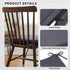 15.5" 15.5" 2", Set 2, Chair Cushions for Dining Chairs, Indoor Square Seat Cushion for Folding Chairs with Ties