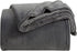 KMUSET Fleece Blanket Throw, Dark Grey, Lightweight, Super Soft Cozy Microfiber Bed Blankets
