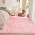 OPPODREAM 4x6 Pink Rugs for Bedroom, Ultra-Soft Fluffy Area Rugs for Living