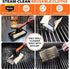 Set 1 2 1 Proud Grill Q-Swiper XL Steam-Clean BBQ Grill Cleaner - Bristle & Wire-Free Brush with Scraper, Kevlar Steam