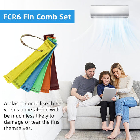 AMI PARTS FCR6 Fin Comb Set for Air Conditioner, FCR6 Coil Fin Comb Ring to Straighten Evaporator Condenser