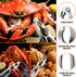 Seafood Crab Crackers and Tools, 21 Pcs Crab Leg Crackers, Nut Cracker Set, Seafood Tools Include 5 Crab Crackers, 5 Lobster Shellers, 5 Crab Leg Forks, 5 Seafood Scissors, mobzio Crab Legs Utensils