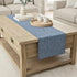 14"x48" Coffee Table Runner Modern Kitchen Cotton Table Cloth Strip with Decorative Stitched Edge Dresser Scarf Dining