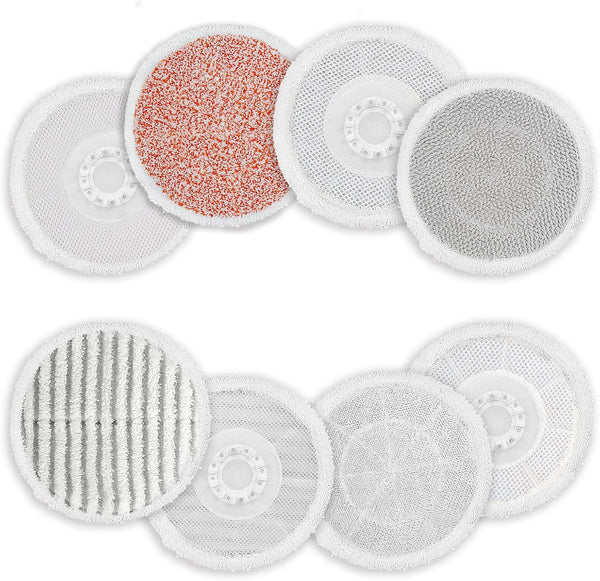 Upgraded Replacement Steam Mop Pads Kit, Compatible with Shark S7001 S7201 S7000 Series, 8 Pack