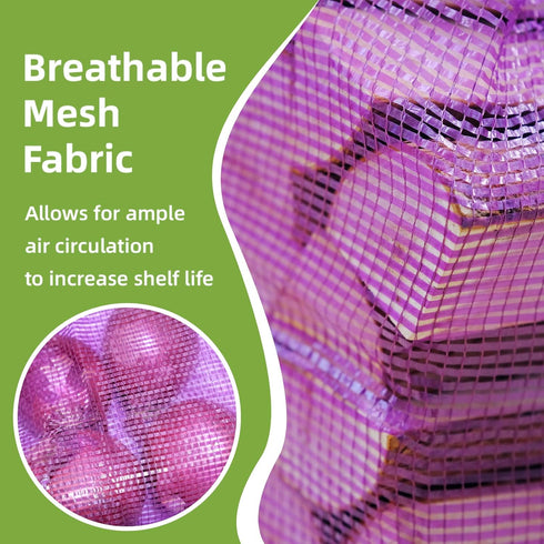Mesh Firewood Bags 22"×24", Crawfish Sacks for Selling, Storage Potato Sacks, Pack of 10 Mesh Wood Bags for Firewood
