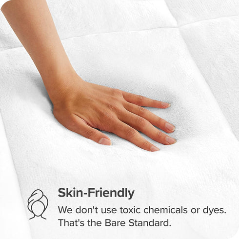 Bare Home Twin XL Mattress Pad - Pillow Top Reversible, Soft Cooling Breathable Mattress Protector