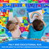 59"39.4" USA Map ABC Kid Rug for Playroom Geography Classroom Play Rug Educational Baby Playmat Alphabet Mat State