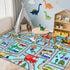 4.5x6 Feet Car Play Mat for Kids, Race Car Rug for Nursery