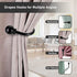 Sumnacon Set of 4 Decorative Curtain Holdbacks, Wall Mounted Aluminum Alloy Drapery Tiebacks for Bedroom, Black