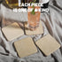 Set 5, 4" Koville Marble Coasters of Square Coasters with Holder for Drinks, Cup Coaster for Coffee Table Home Office