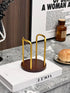 8oz, 3.35in Wood Bathroom Cup Holder Stylish Walnut Disposable Cup Dispenser, Plastic Mouthwash Cup Storage Organizer