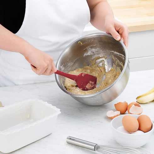 Tovolo Flex-Core Silicone Spatula, Ergonomic Handle, Heat-Resistant Rubber, BPA-Free & Dishwasher Safe Baking Tool