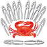ALDMIO 12 Pcs Crab Crackers and Tools, Enhanced Crab Leg Crackers with Storage