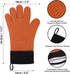 uxcell Silicone Oven Mitts, Heat Resistant Gloves, Kitchen Hand Protection, Non-Slip Grip, 1 Pair, Orange