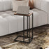 WLIVE C Shaped End Table, Small Side Tables for Sofa and Bed, Couch Table That Slides Under for Living Room, Bedroom