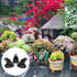 DecoVista 3Pcs Frog Resin Pot Decorative Feet, Plant Pot Support Feet for Outdoor, Animals Statue Pot Base Planter