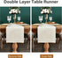 13x36 Inch Farmhouse Rustic Faux Linen Table Runner Neutral Beige Table Runners Double Layer Reversible Rectangle