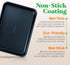 NutriChef 2-Piece Non-Stick Baking Sheet Pan Set - Premium Carbon Steel Cookie Sheets