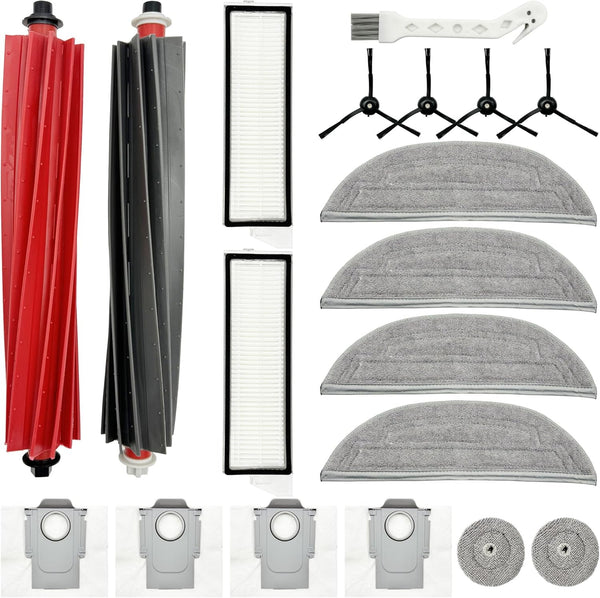 Replacement Accessories Kit for Roborock S8 MaxV Ultra - Includes Brushes, Filters, Mop Pads, and Dust Bags