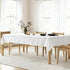 Jayrma 55 55 Inch 4 White Square Tablecloth x Small White Linen Table Cloth for Foot Square Table Wrinkle Resistant