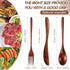 Geiserailie 12 Pcs Wooden Utensils Set - Wooden Spoon, Fork, Knife Cutlery for Kitchen Dinner Tableware (Phoebe Wood)