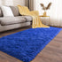 Soft Runner Rugs for Bedroom Hallways - 2x6 Royal Blue Fluffy Shag Throw Area Rug Non-Slip for Bedside Dorm Living Room