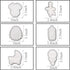 Set 6 3D Baby Shower Cookie Cutter Piece Stampers Molds DIY Fondant Decorating for Kids' Birthday Party Kitchen Tools