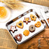 Baking Sheet Pan Set, 12 Pcs Non-Stick Cookie Sheet Small Toaster Oven Pans, Easy Clean Stainless Steel Trays