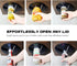 Easy Jar Opener for Weak Hands - Improved Design with Grip Tape to Prevent Slippage - Open Jars and Lids (Black)