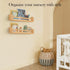 16.5 inch Set 2 Floating Nursery Book Shelves, Wall Book Shelves Kids Room, of Baby Shelves for Nursery Dcor, Ideal