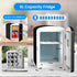 Simple Deluxe 6L Portable Mini Fridge with Observation Window, Warmer and Cooler for 9 Cans, Eco Friendly, Black