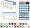 Blue Gingham 12 Pack Checkered Premium Disposable Plastic Table Runner 14 x