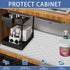 Under Sink Mat for Kitchen Waterproof, 34" x 22" Silicone Mat for Shelf Liner Organizer, Cabinet Sink Protector in Black