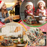 VitalCozy 12 14.2 21.3 Inch Pcs Christmas Kitchen Towels and Dishcloths Xmas Santa Christmas Tree Reindeer Snowman