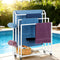 Freestanding Towel Rack for Bathroom Rolling Towel Storage Cart On Wheels Blanket