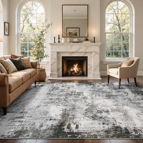 5x7 Ft Area Rugs for Living Room, Soft Non-Slip Washable Rugs Modern Abstract Pattern Carpet for Bedroom Indoor Floor