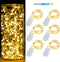 OakHaomie 6 Pack 10ft LED Starry String Lights, 30 Micro LEDs on Silvery Copper Wire, Warm White